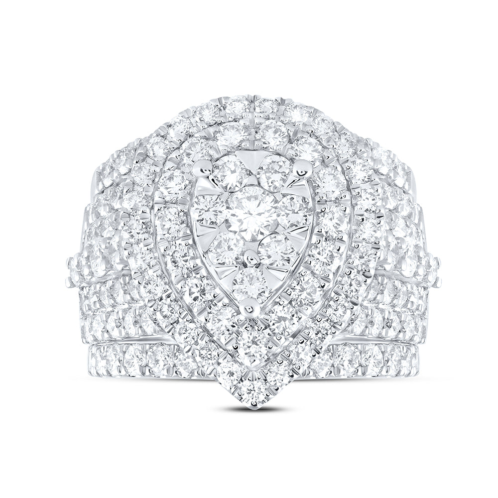 14kt Yellow Or White Gold Diamond Ana M Fashion Wedding Engagement Anniversary Bridal Set