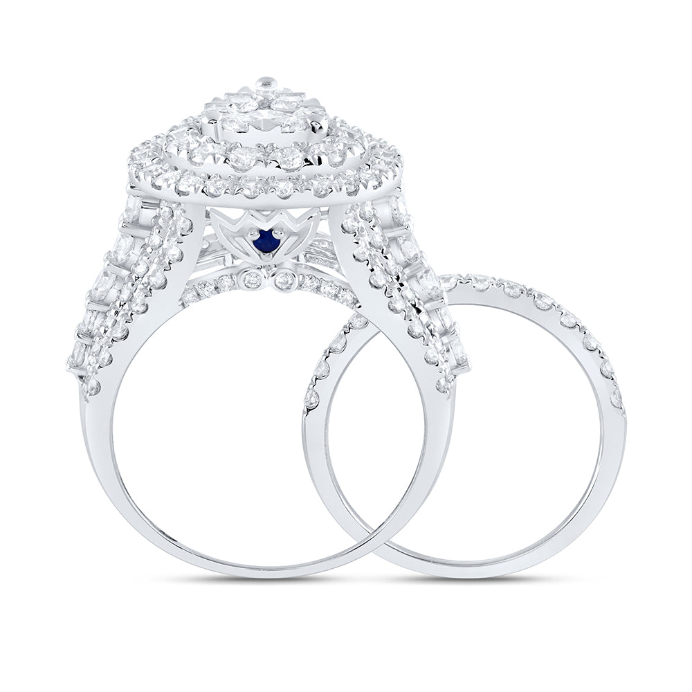 14kt Yellow Or White Gold Diamond Ana M Fashion Wedding Engagement Anniversary Bridal Set