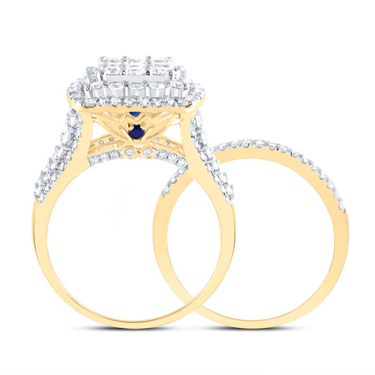 14kt Yellow Or White Gold Diamond Ana M Fashion Wedding Engagement Anniversary Bridal Set