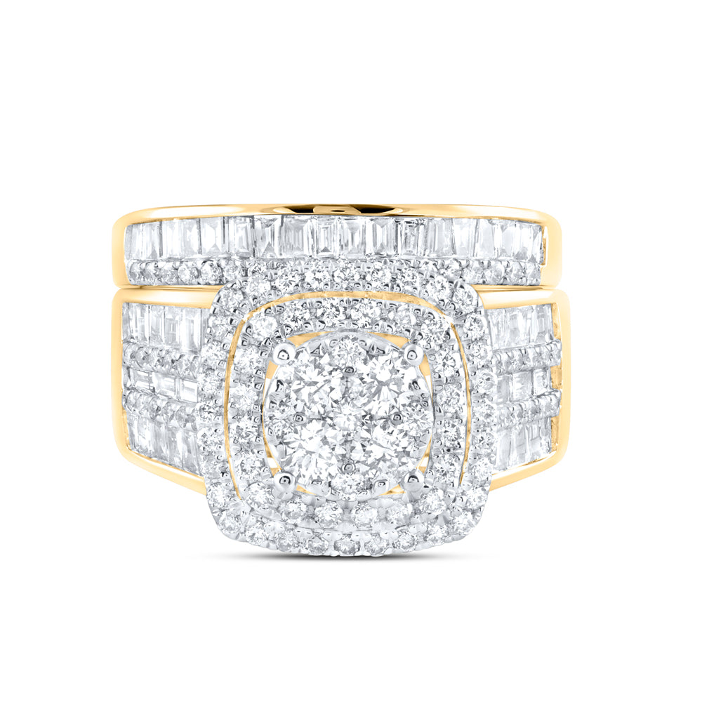 14kt Yellow Or White Gold Diamond Ana M Fashion Wedding Engagement Anniversary Bridal Set