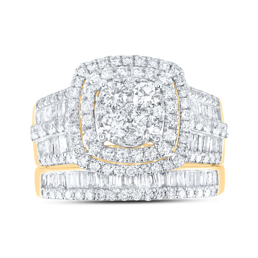 14kt Yellow Or White Gold Diamond Ana M Fashion Wedding Engagement Anniversary Bridal Set