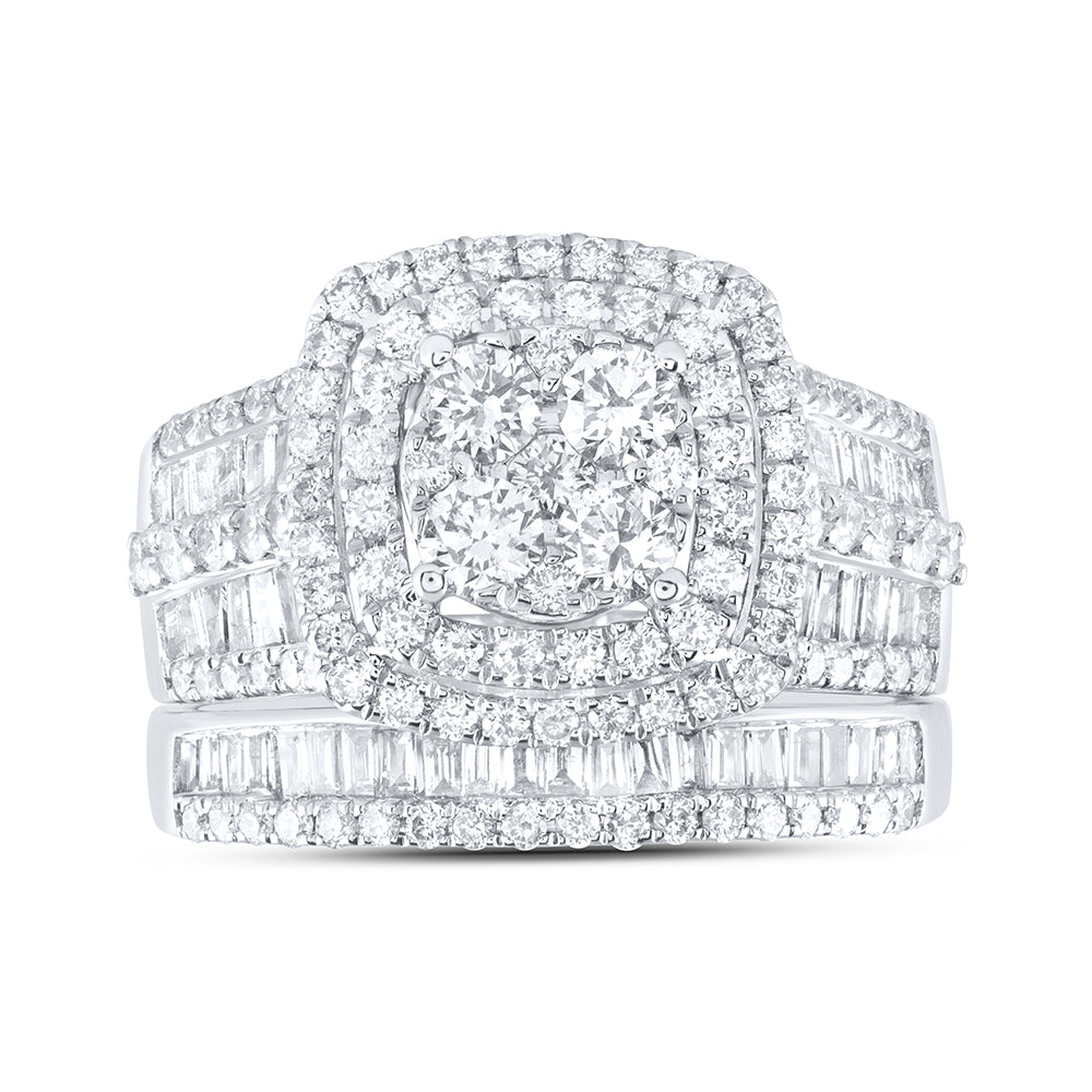 14kt Yellow Or White Gold Diamond Ana M Fashion Wedding Engagement Anniversary Bridal Set