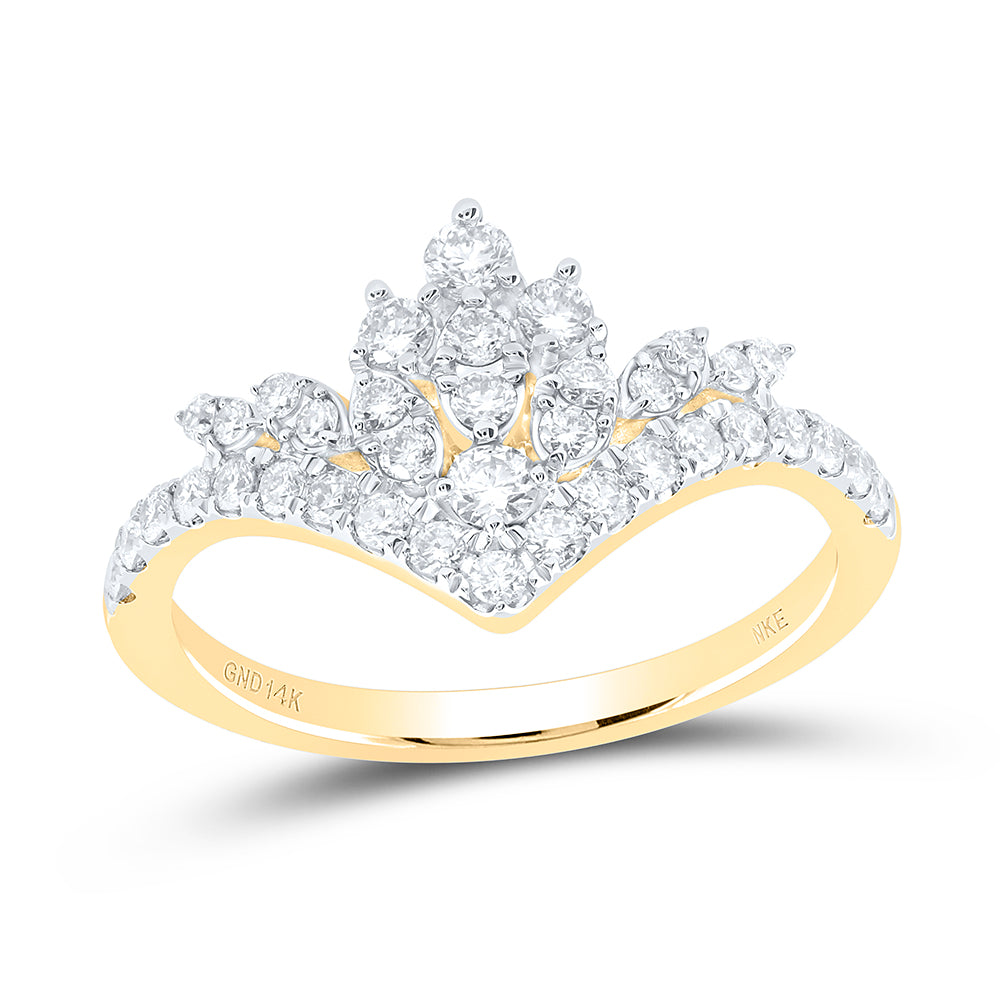 14kt Yellow Or White Gold Diamond Wedding Engagement Anniversary Band