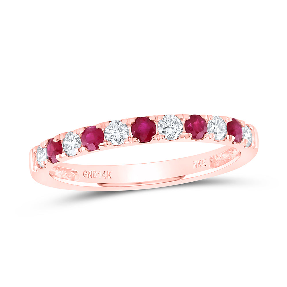 14kt Yellow Or White Gold Diamond Round Natural Gem Wedding Engagement Anniversary Band