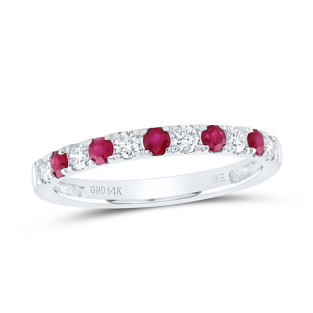 14kt Yellow Or White Gold Diamond Round Natural Gem Wedding Engagement Anniversary Band