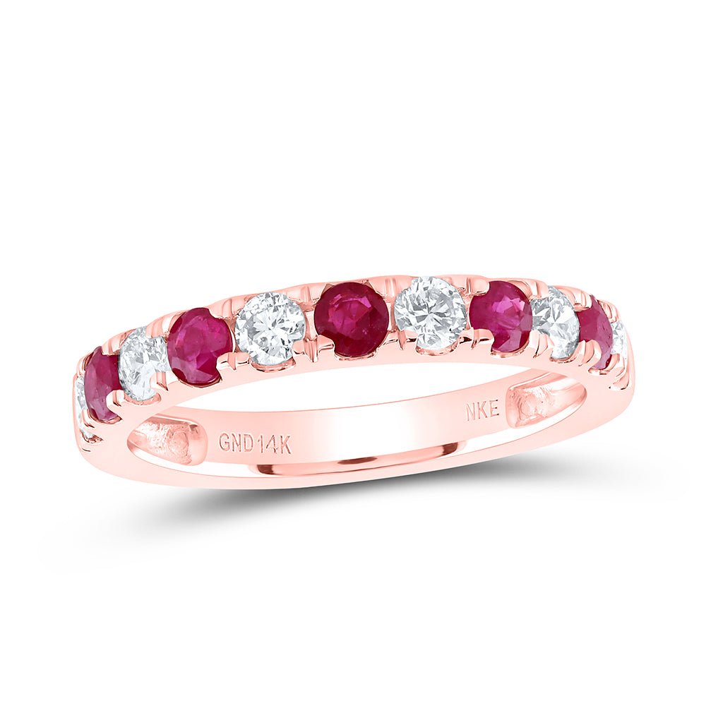 14kt Yellow Or White Gold Diamond Round Natural Gem Wedding Engagement Anniversary Band