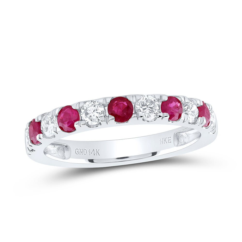 14kt Yellow Or White Gold Diamond Round Natural Gem Wedding Engagement Anniversary Band