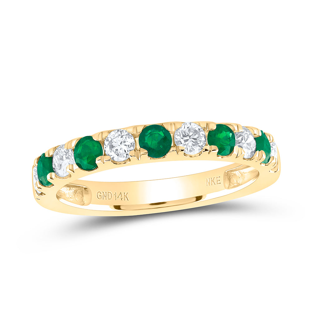 14kt Yellow Or White Gold Diamond Round Natural Gem Wedding Engagement Anniversary Band