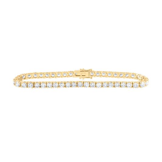 14kt Yellow Or White Gold Diamond Tennis Bracelet, Length: 7 Inch