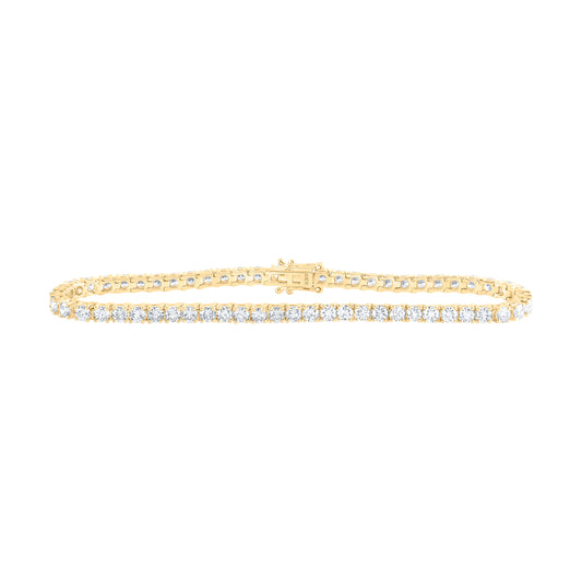 14kt Yellow Or White Gold Diamond Tennis Bracelet, Length: 7 Inch
