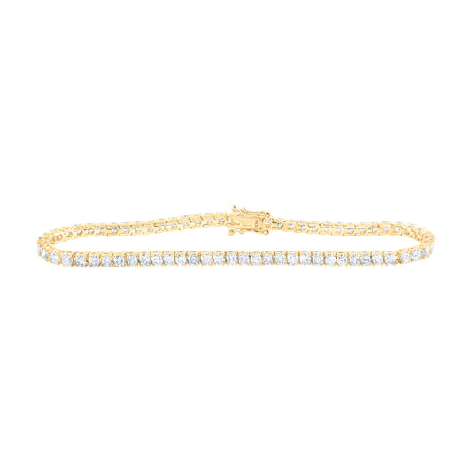 14kt Yellow Or White Gold Diamond Tennis Bracelet, Length: 7 Inch