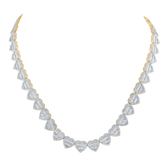 10kt Yellow Gold 11 3/4 Cttw Diamond Chain, Length: 18 Inch