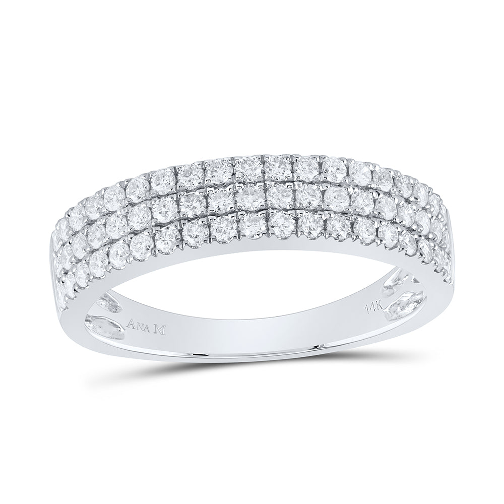 14kt Yellow Or White Gold Diamond Ana M Mens Band