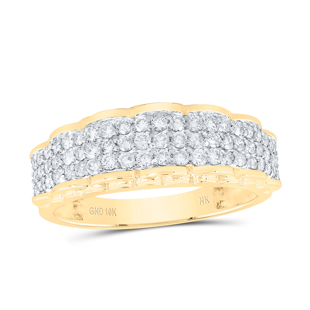 10kt Yellow Or White Gold Diamond Round Shape Trio Set