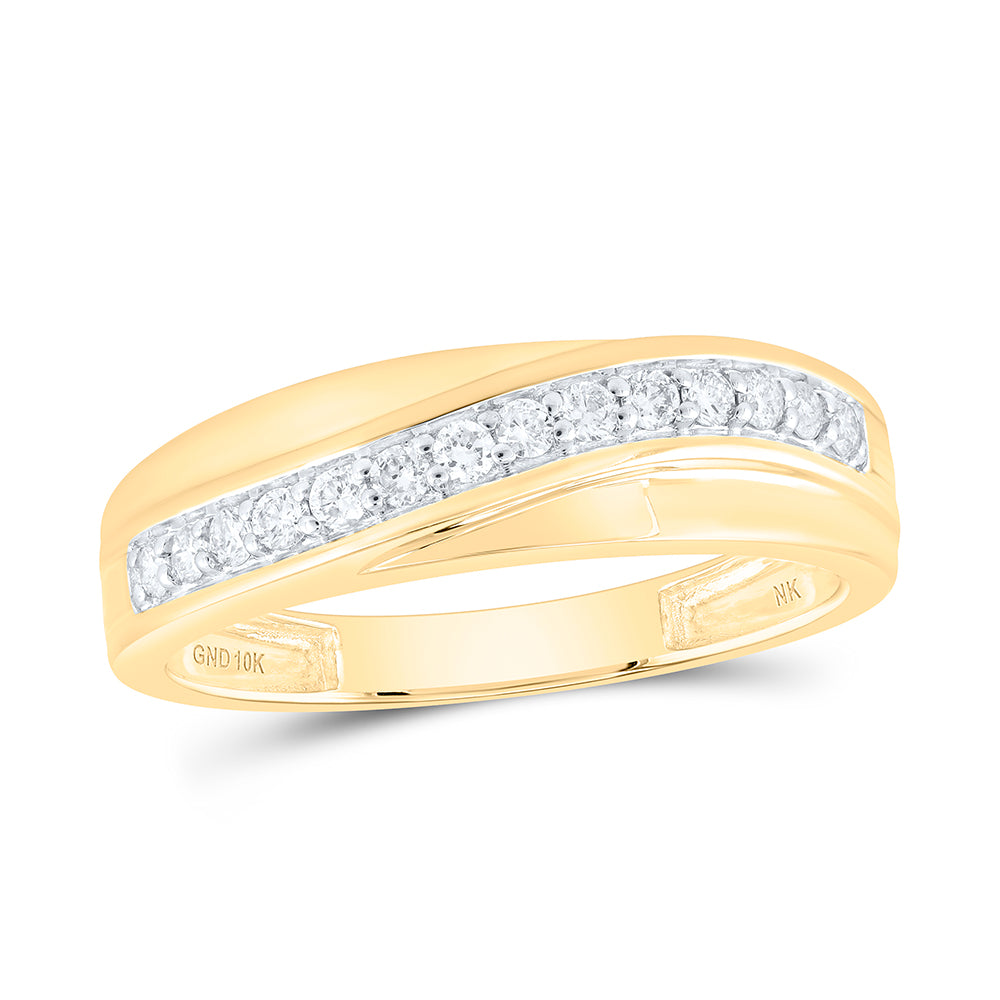 10kt Yellow Or White Gold Diamond Round Shape Trio Set