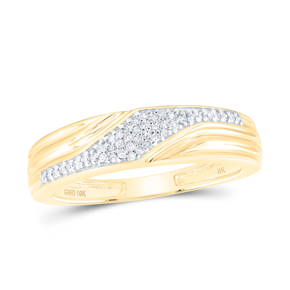 10kt Yellow Or White Gold Diamond Round Shape Trio Set