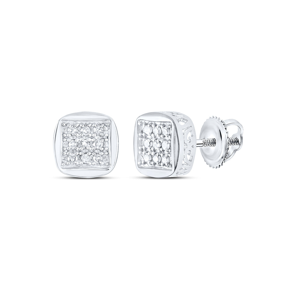 Sterling Silver 1/10Ctw Natural Diamond Gift Earring