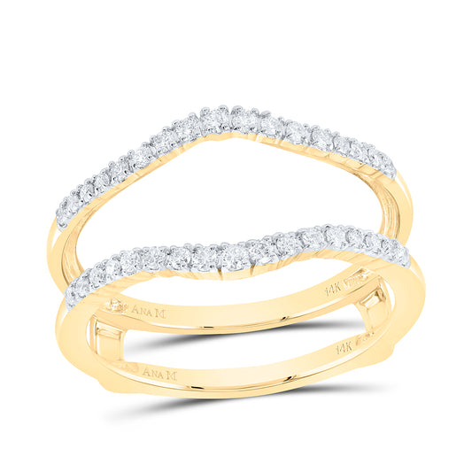 14kt Yellow Or White Gold Diamond Ana M Enhancer Wedding Engagement Anniversary Ring