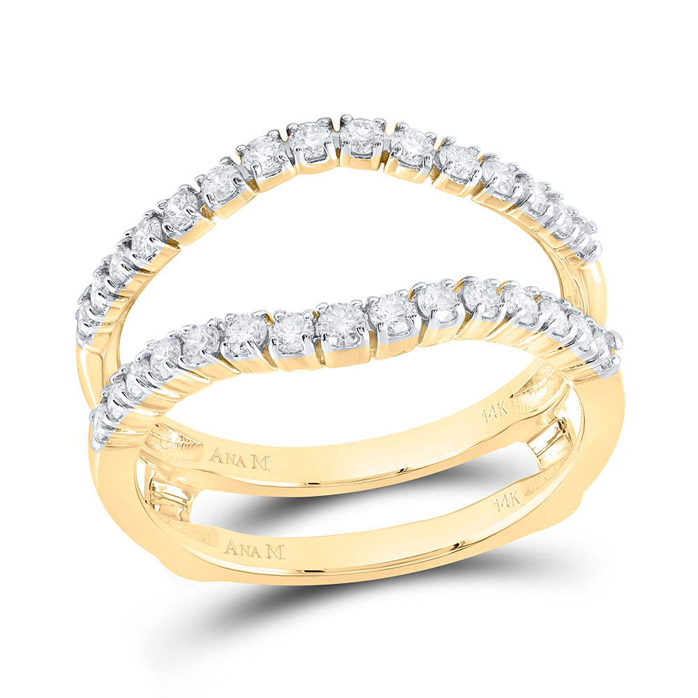 14kt Yellow Or White Gold Diamond Ana M Enhancer Wedding Engagement Anniversary Ring