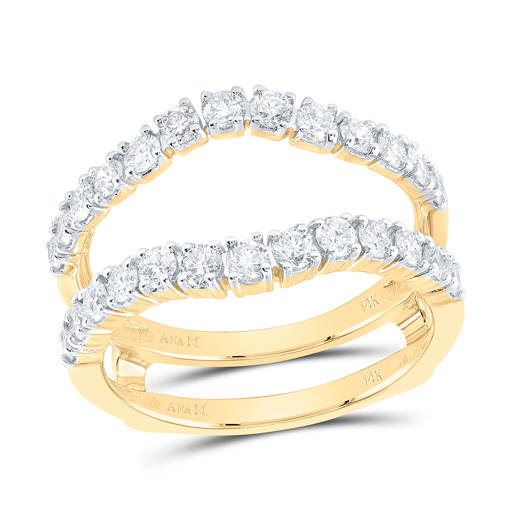 14kt Yellow Or White Gold Diamond Ana M Enhancer Wedding Engagement Anniversary Ring