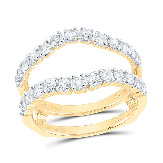 14kt Yellow Or White Gold Diamond Ana M Enhancer Wedding Engagement Anniversary Ring