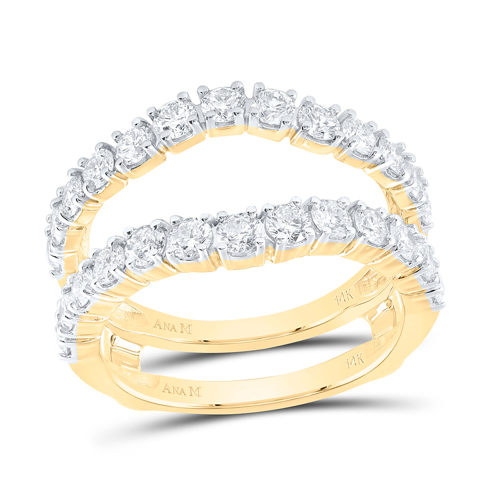 14kt Yellow Or White Gold Diamond Ana M Enhancer Wedding Engagement Anniversary Ring