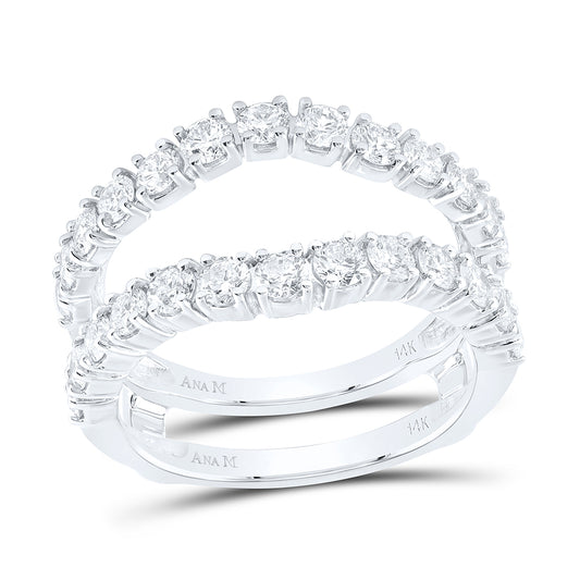 14kt White Gold 1 1/2 Cttw Diamond Ana M Wedding Engagement Anniversary Enhancer Ring, Women Size: 5-9
