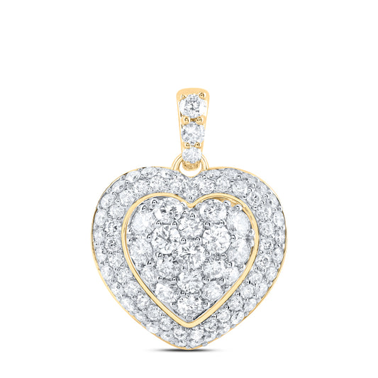 10kt Yellow Or White Gold Diamond Heart Pendant