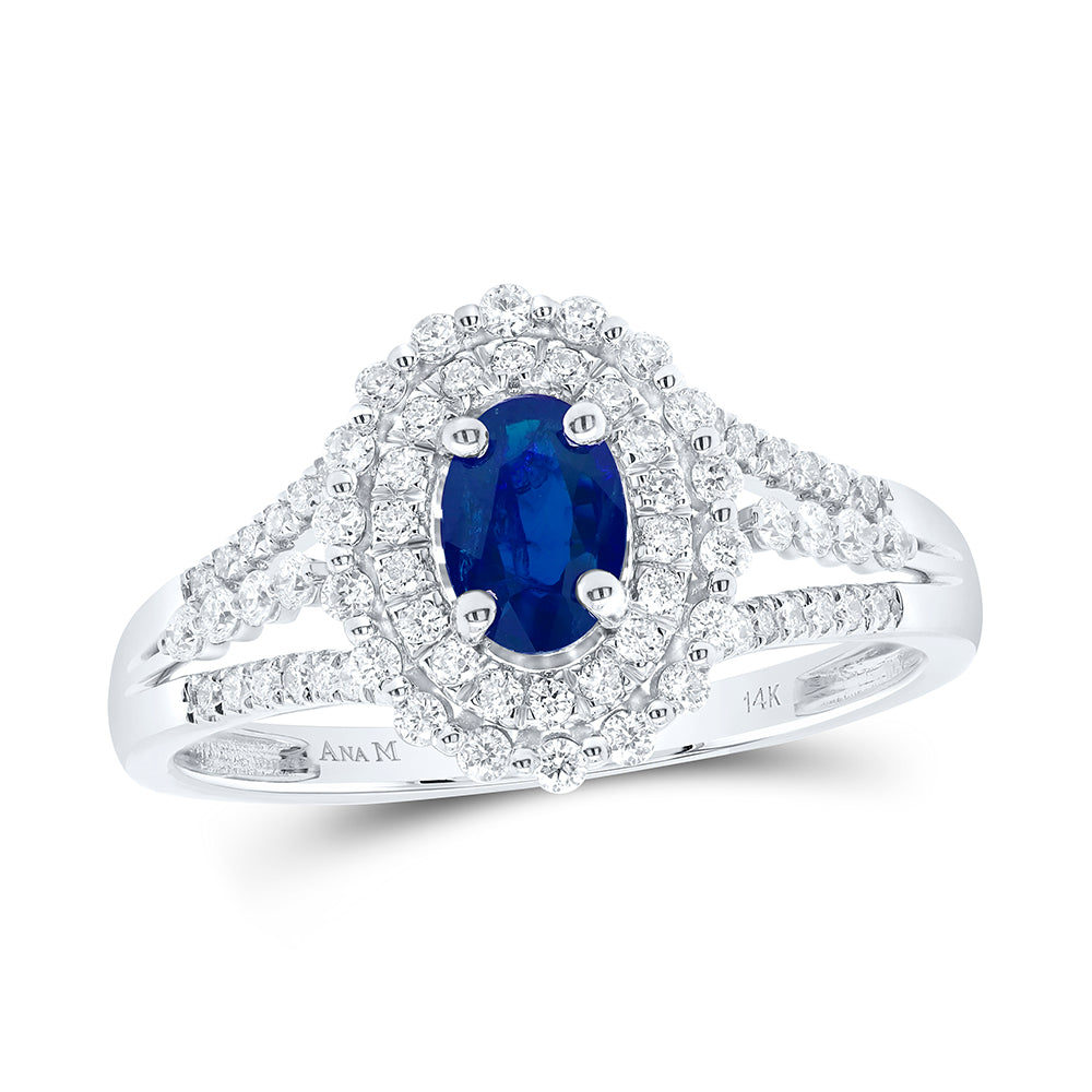 14kt Yellow Or White Or Rose Gold Diamond Ana M 6x4mm Oval Natural Gem Wedding Engagement Anniversary Ring