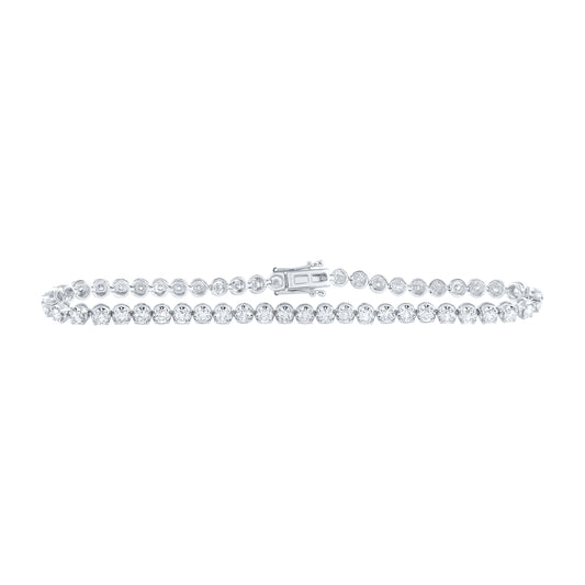 14kt Yellow Or White Gold Diamond Tennis Bracelet, Length: 8 Inch