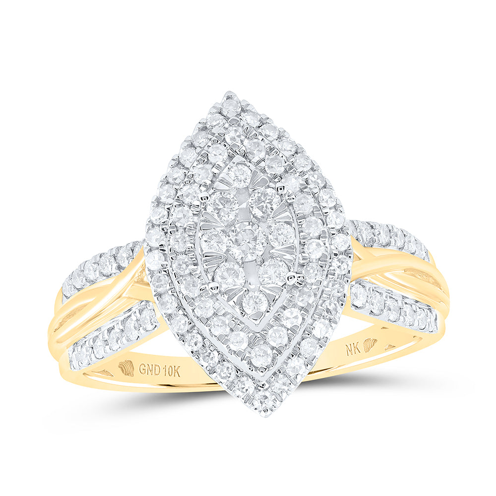 10kt Yellow Or White Gold Diamond Fashion Wedding Engagement Anniversary Ring