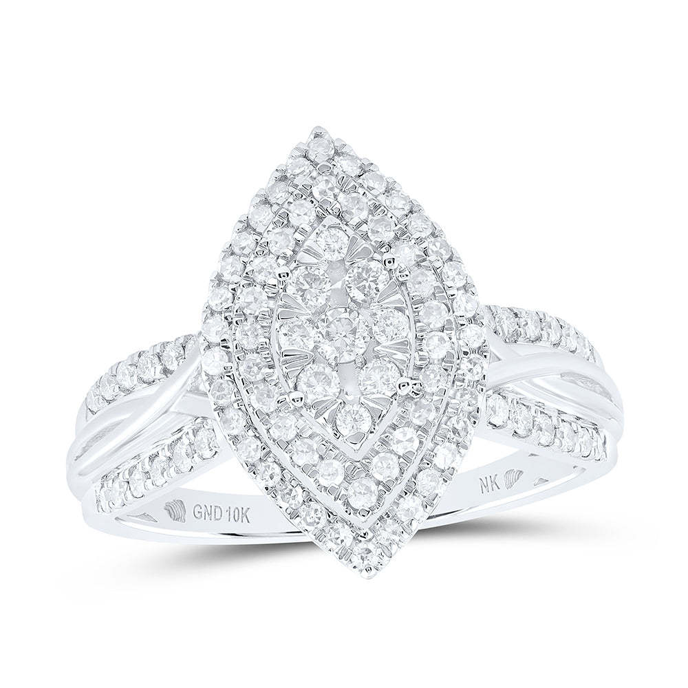 10kt Yellow Or White Gold Diamond Fashion Wedding Engagement Anniversary Ring