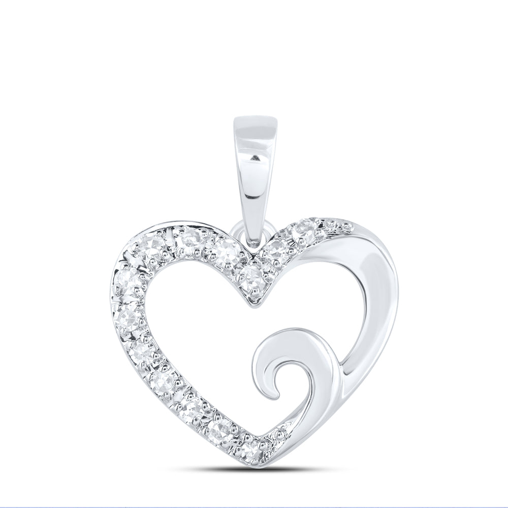10kt Yellow Gold Diamond Heart Pendant