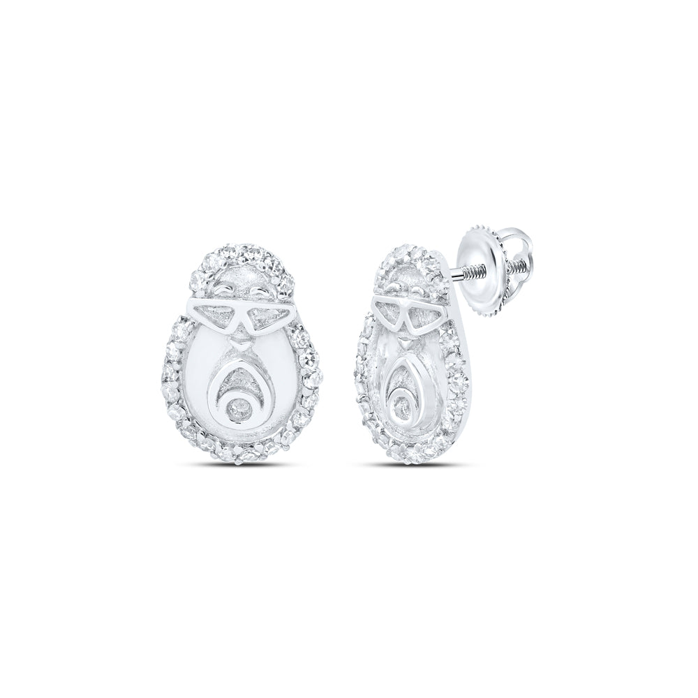 10kt Yellow Or White Or Rose Gold Diamond Avocado Earrings