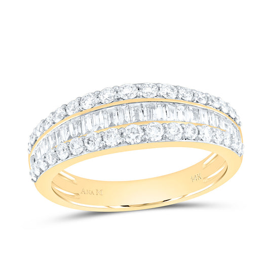 14kt Yellow Gold 1 Cttw Diamond Ana M Wedding Engagement Fashion Band, Women Size: 5-9