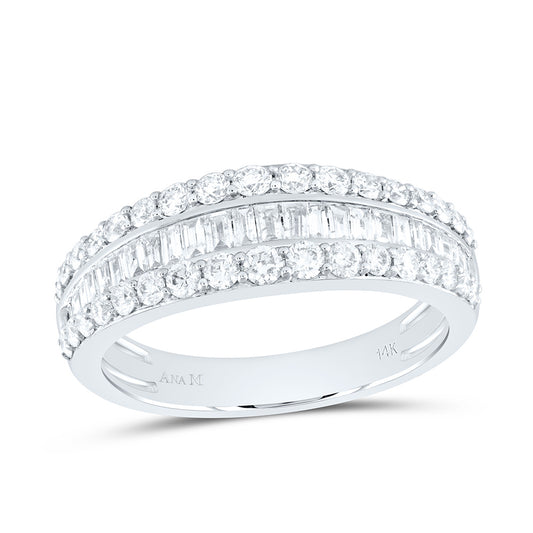 14kt White Gold 1 Cttw Diamond Ana M Wedding Engagement Fashion Band, Women Size: 5-9