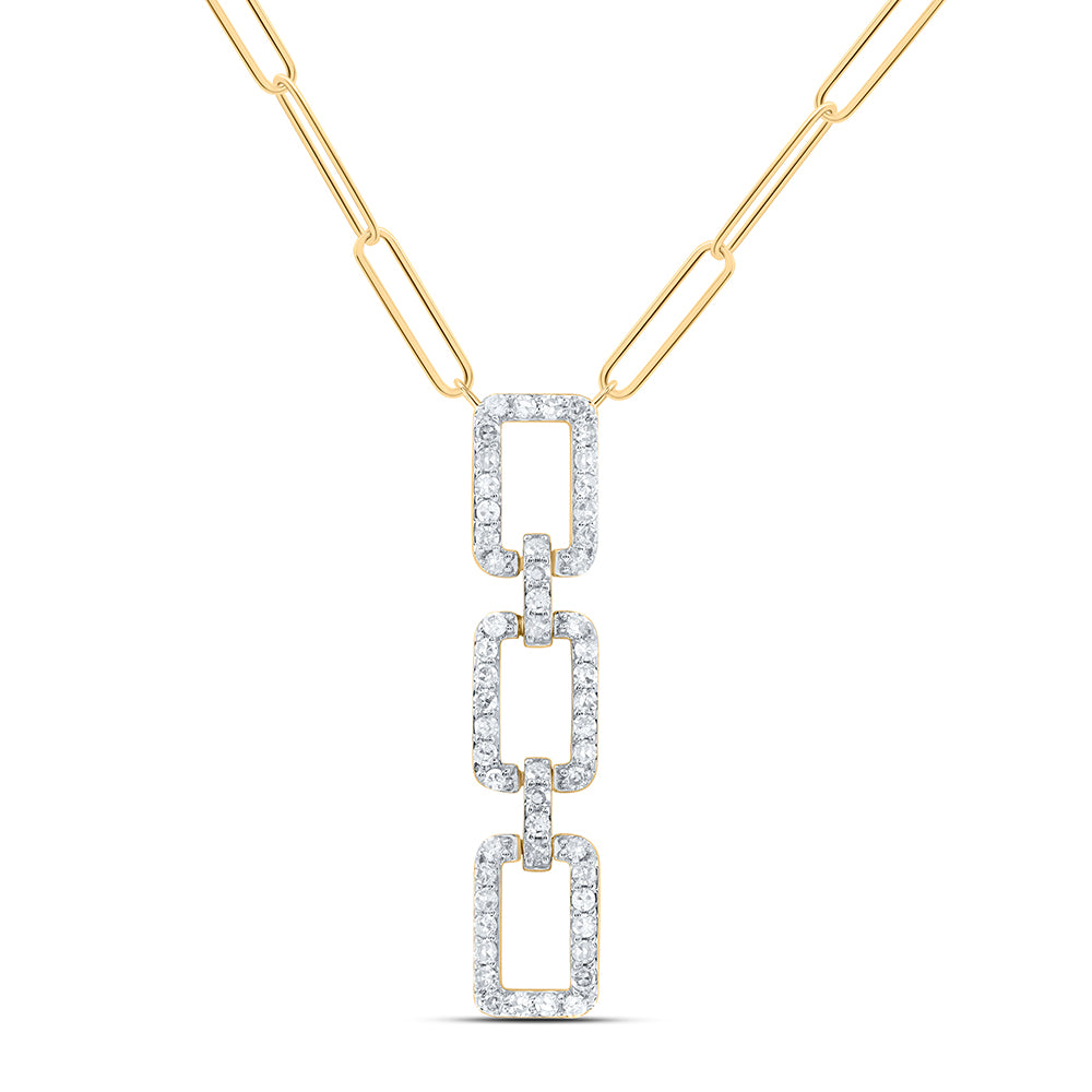 10kt Yellow Or White Gold Diamond Fashion Necklace, Length: 18 Inch