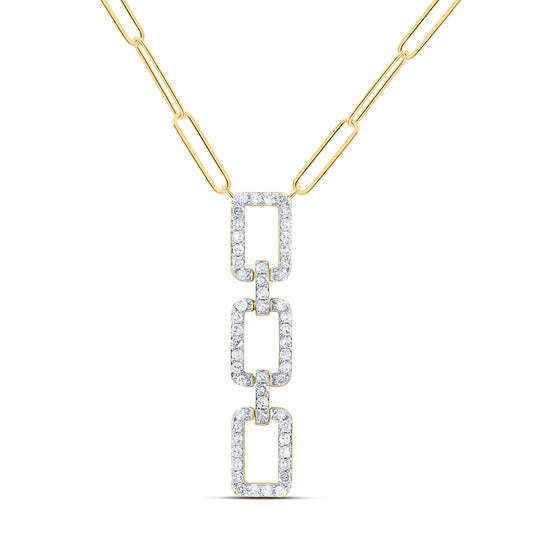 10kt Yellow Or White Gold Diamond Fashion Necklace, Length: 18 Inch