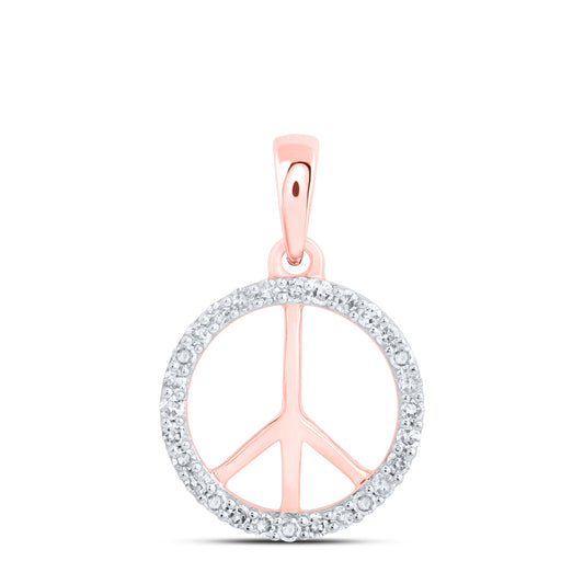 10kt Rose Gold 1/8 Cttw Diamond Pendant
