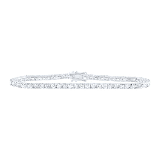 14kt White Gold 6 Cttw Diamond Tennis Bracelet, Length: 7 Inch
