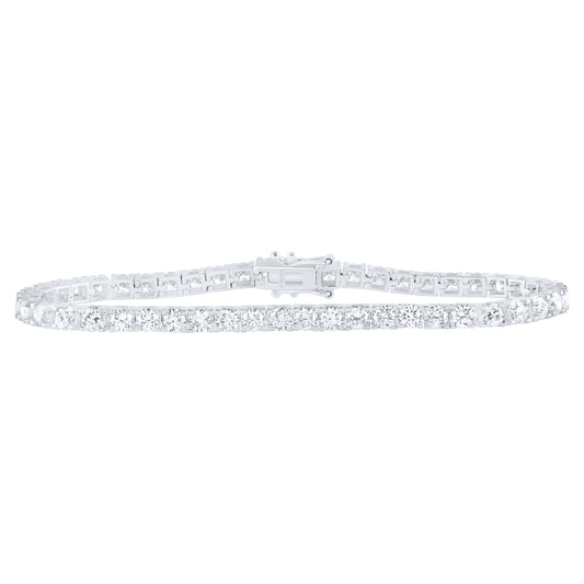 14kt White Gold 7 Cttw Diamond Tennis Bracelet, Length: 7 Inch