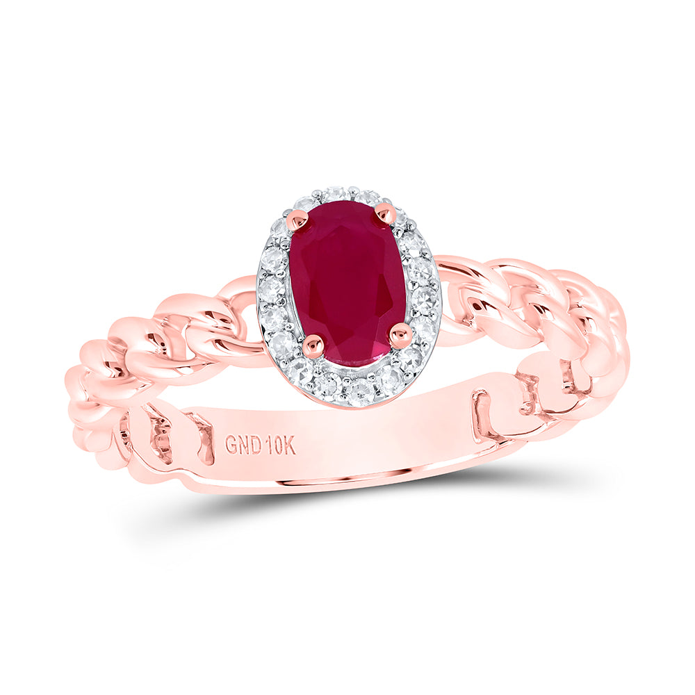 10kt Yellow Or White Or Rose Gold Diamond 6x4mm Oval Synthetic Wedding Engagement Anniversary Ring