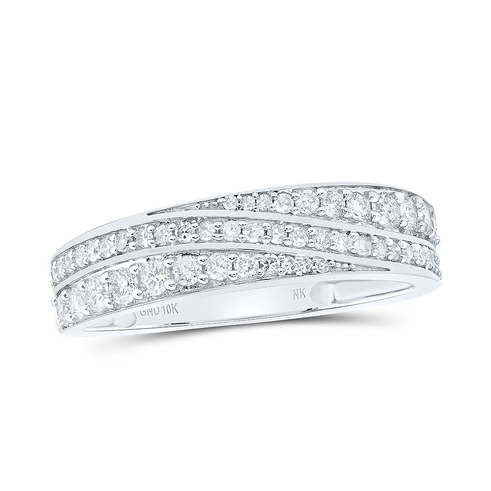10kt White Gold His & Hers 1 5/8 Cttw Diamond Bridal Wedding Ring Band Set, Women Size: 5-9, Men Size: 8-12