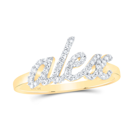 10kt Yellow Gold Natural Diamond Wedding Engagement Anniversary Ring