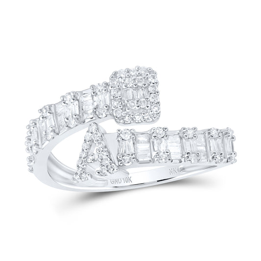 10kt Yellow Or White Or Rose Gold Natural Diamond Fashion Initial Ladies Cuff Wedding Engagement Anniversary Ring
