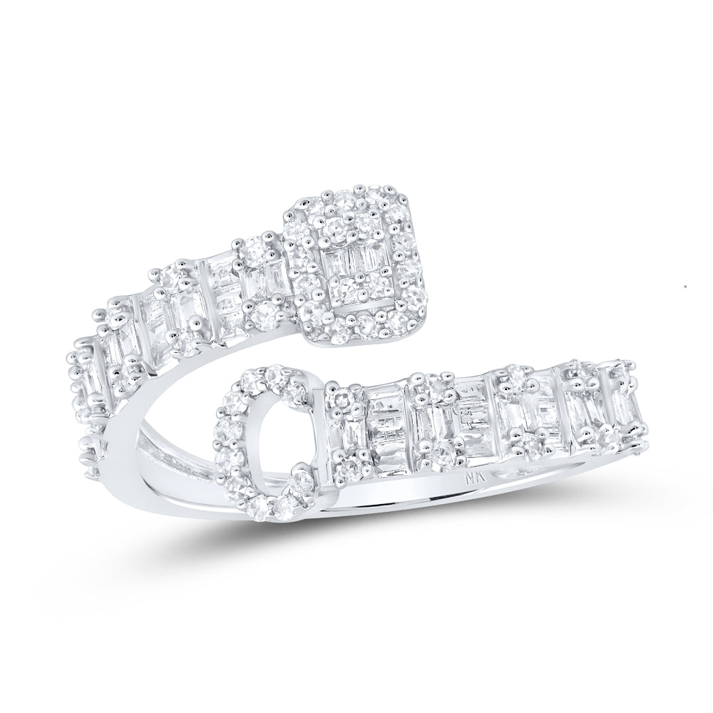 10kt Yellow Or White Or Rose Gold Natural Diamond Fashion Initial Ladies Cuff Wedding Engagement Anniversary Ring