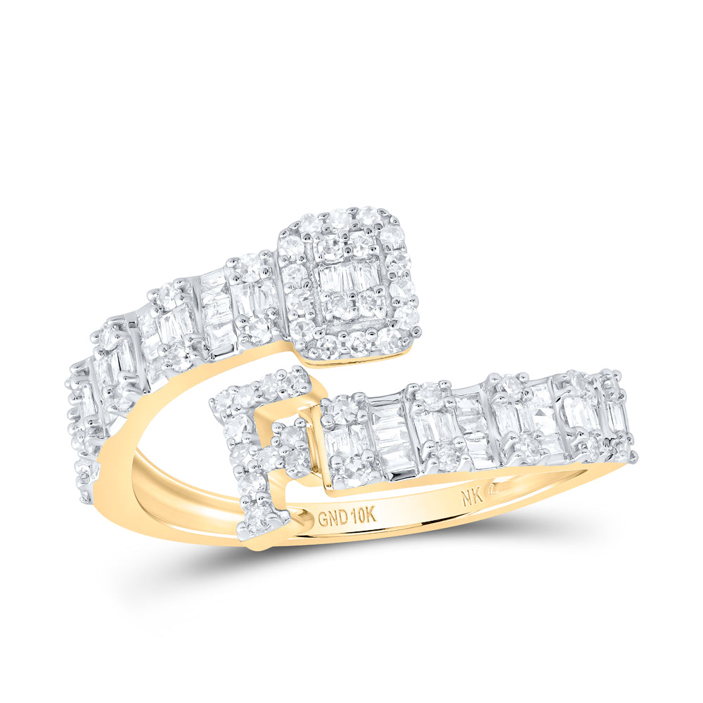 10kt Yellow Or White Or Rose Gold Natural Diamond Fashion Initial Ladies Cuff Wedding Engagement Anniversary Ring