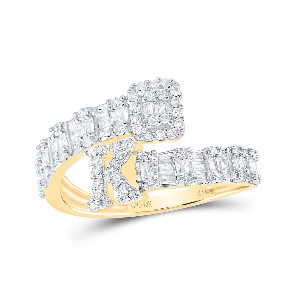 10kt Yellow Or White Or Rose Gold Natural Diamond Fashion Initial Ladies Cuff Wedding Engagement Anniversary Ring