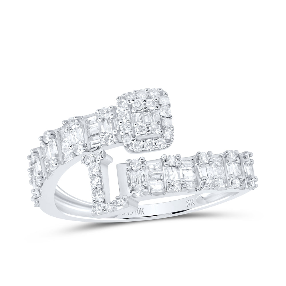 10kt Yellow Or White Or Rose Gold Natural Diamond Fashion Initial Ladies Cuff Wedding Engagement Anniversary Ring