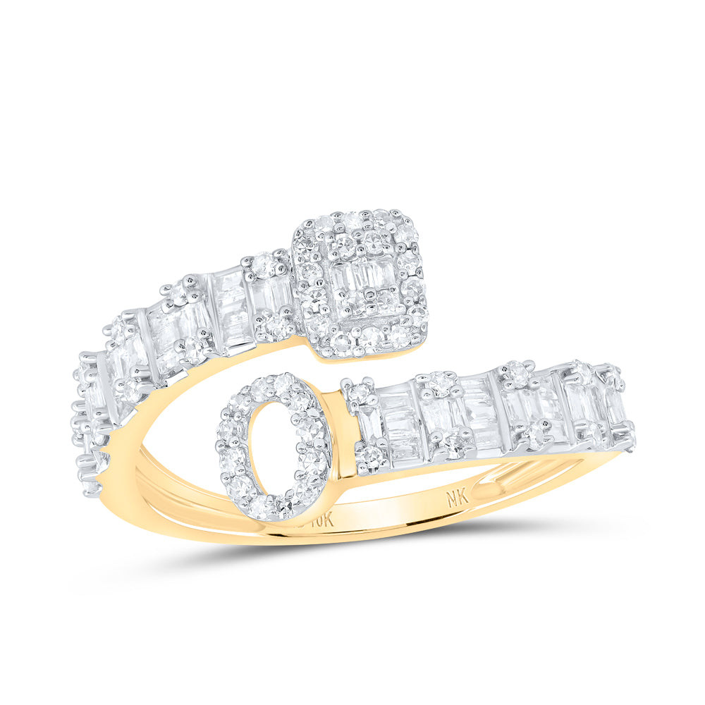 10kt Yellow Or White Or Rose Gold Natural Diamond Fashion Initial Ladies Cuff Wedding Engagement Anniversary Ring